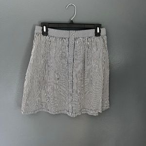 Mossimo Blue and White Railroad Stripe Skirt with Buttons Size M